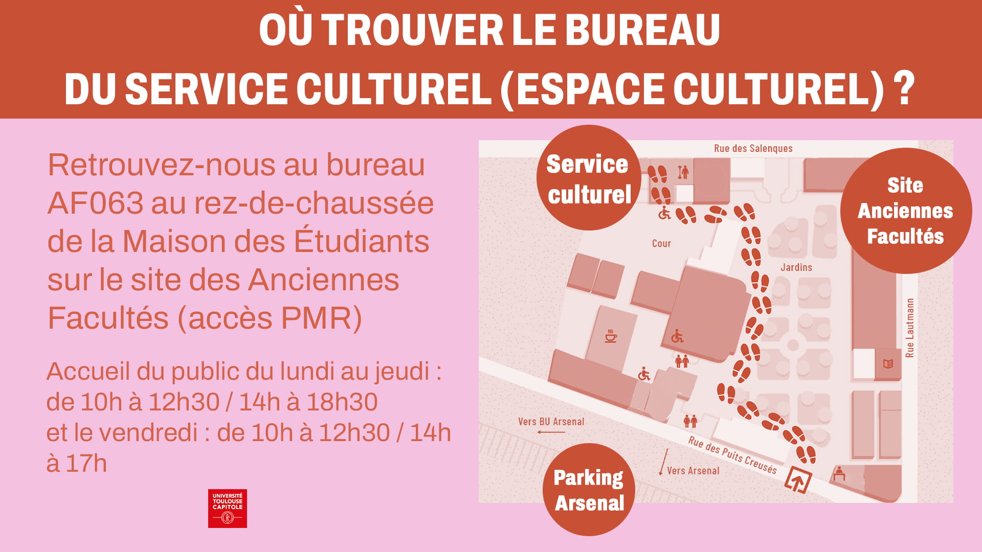 Plan du bureau de l'Espace Culturel